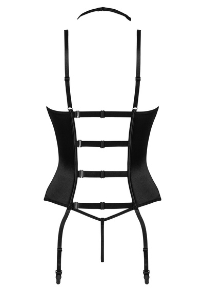 Beauty Night Joanna Corset – haftowany gorset z tiulem + stringi