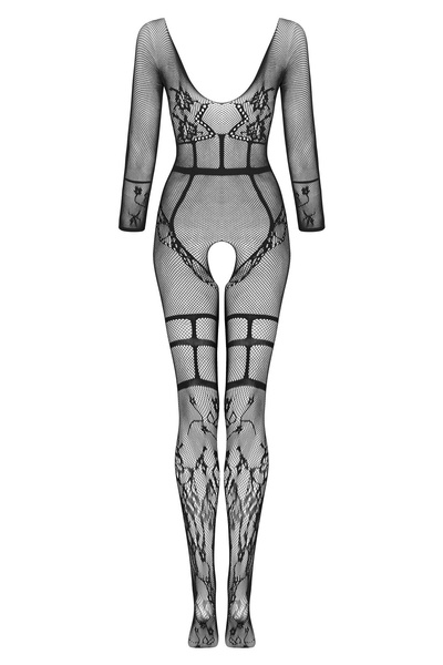 Beauty Night Lorna Bodystocking Black – czarny bodystocking w kwiaty