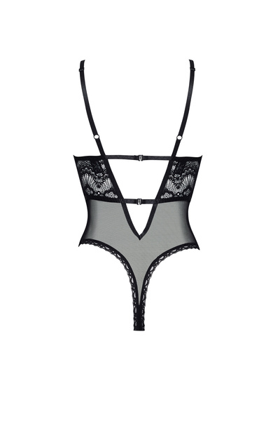 Beauty Night Peyton Teddy — body, koronka i siateczka, czarne