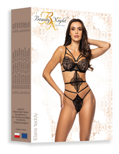 Beauty Night Elaris – koronkowe body teddy z paseczkami