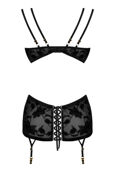 Beauty Night Xiomara – koszulka nocna: tiul + welur