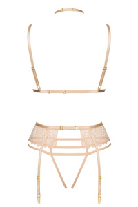 Beauty Night Noemi Set Nude – cielisty komplet koronkowy