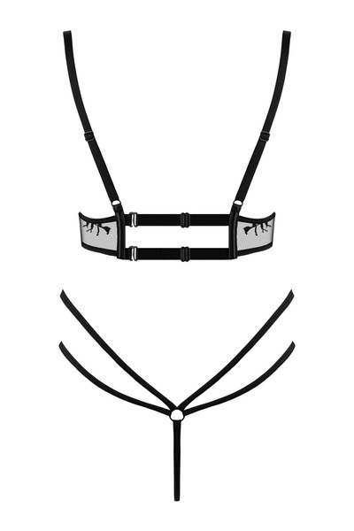 Beauty Night Leonela – teddy wetlook + koronka, fiszbiny