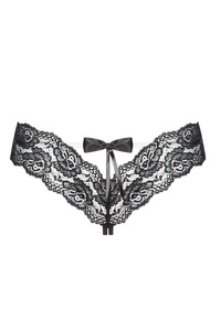 Beauty Night Selina Thong – koronkowe stringi z silikonowym paskiem