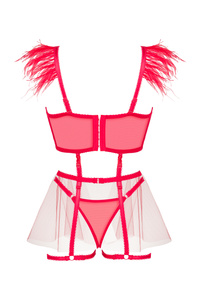 Beauty Night Isaura Set Red – czerwony komplet 4-częściowy