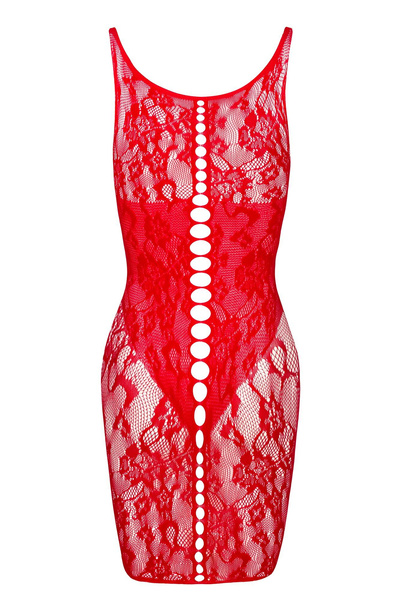 Beauty Night Donna Red – czerwona koronkowa sukienka z wycięciami