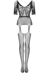 Beauty Night Courtney Bodystocking Black – siateczka i koronka