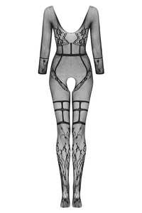 Beauty Night Lorna Bodystocking Black – czarny bodystocking w kwiaty