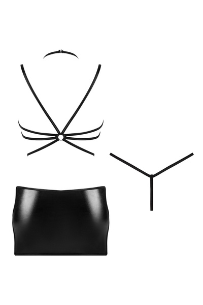 Beauty NIght Eclipse dress - czarna sukienka z rozcięciami i stringi