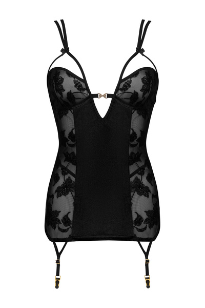 Beauty Night Xiomara – koszulka nocna: tiul + welur