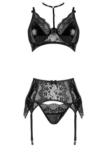 Beauty Night Noir Fantasy – komplet wetlook + koronka