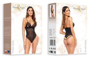 Beauty Night Amalia – body z siateczki w kropki (polka dot)