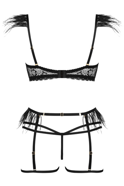 Beauty Night Crystal Black – koronkowy komplet premium