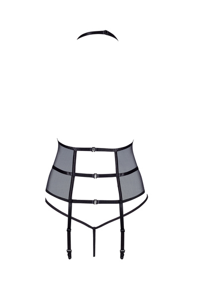 Beauty Night Estera — gorset, koronka i siateczka, czarny