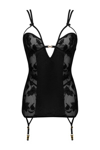 Beauty Night Xiomara – koszulka nocna: tiul + welur