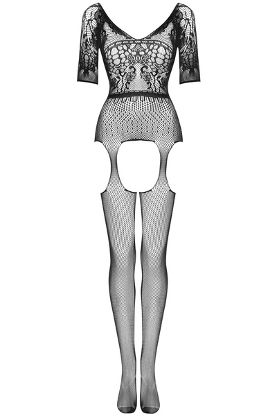 Beauty Night Courtney Bodystocking Black – siateczka i koronka