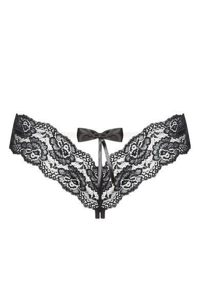 Beauty Night Selina Thong – koronkowe stringi z silikonowym paskiem