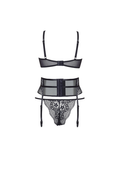 Beauty Night Chiara Set – koronkowy komplet: biustonosz, pas, stringi