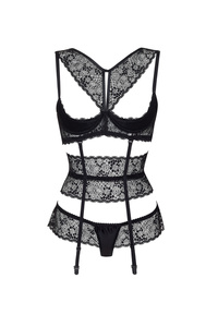 Beauty Night Lillie Set – koronkowy komplet z pasem do pończoch