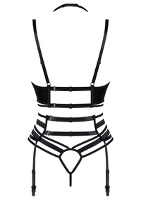 Beauty Night Joanna Set – haftowany komplet z pasem i stringami