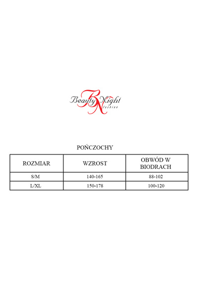 Beauty Night Romance Black — pończochy do pasa, koronka