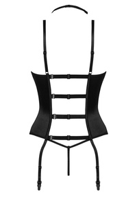 Beauty Night Joanna Corset – haftowany gorset z tiulem + stringi