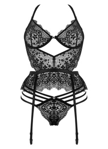 Beauty Night Lace Temptation – koronkowy komplet z wycięciamić