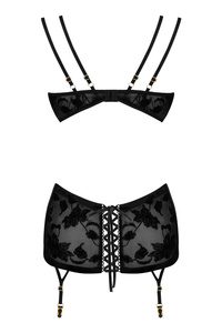 Beauty Night Xiomara – koszulka nocna: tiul + welur