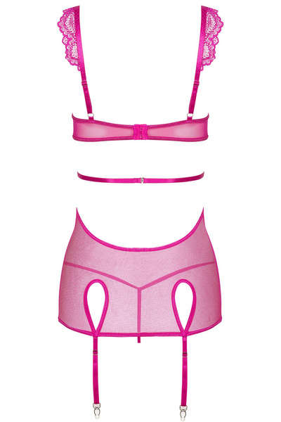 Beauty Night Peyton Chemise Purple – purpurowa koszulka z koronką + stringi