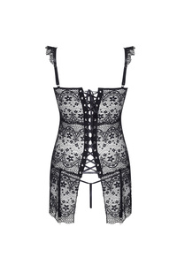 Beauty Night Alena Corset – koronkowy gorset bez fiszbin + stringi