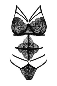 Beauty Night Elaris – koronkowe body teddy z paseczkami